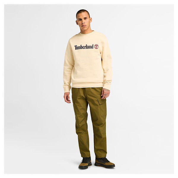Timberland Kennebec River Linear Logo Sweatshirt Beige 2XL Mand