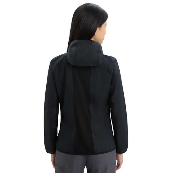 Icebreaker Jakke Shell+™ Cotton Windbreaker Sort M Kvinde