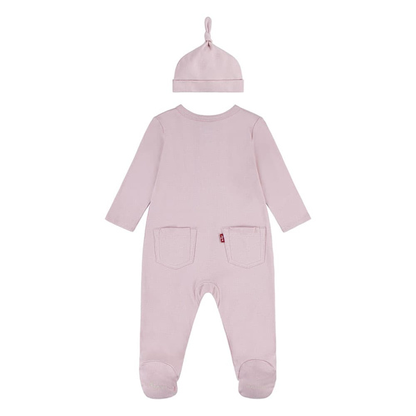 Levi´s ® Kids Footed Coverall Langærmet Sæt Rosa 9 Months