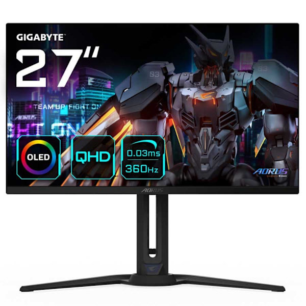 Gigabyte Aorus Fo27q3 Oled 27´´ Qhd Oled 360hz Gaming-skærm Sort