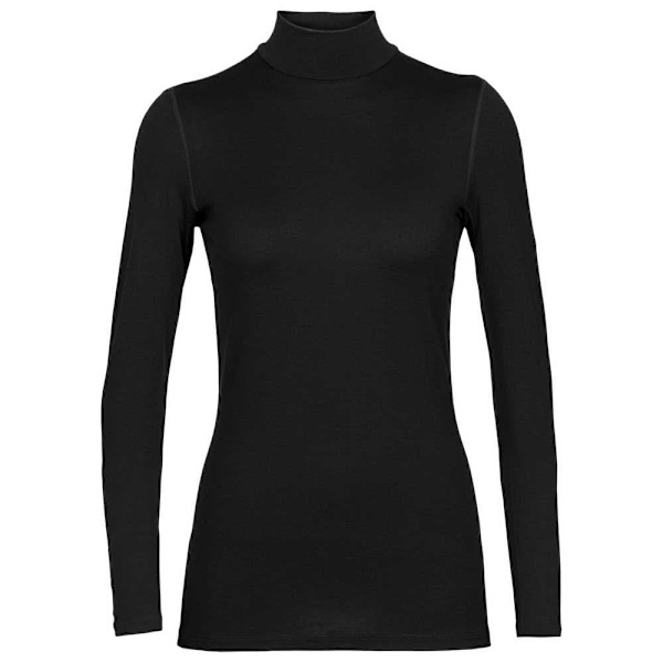Icebreaker Langærmet Basislag 260 Tech Turtleneck Sort XL Kvinde