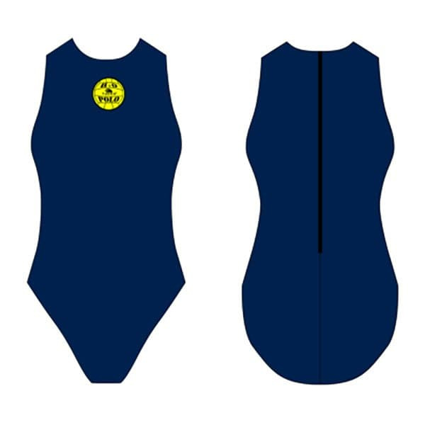 Turbo Baddräkt Basic Waterpolo Blå 7-8 Years Flicka