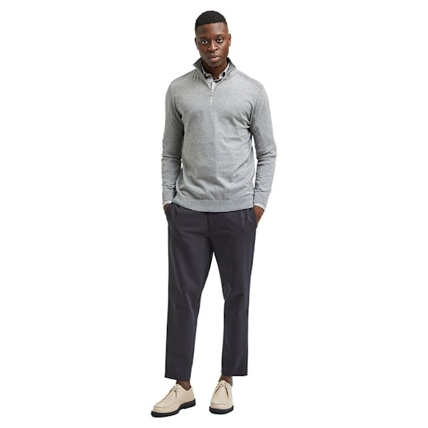 Selected Puoliksi Vetoketjullinen Villapaita Berg Harmaa XL Nainen