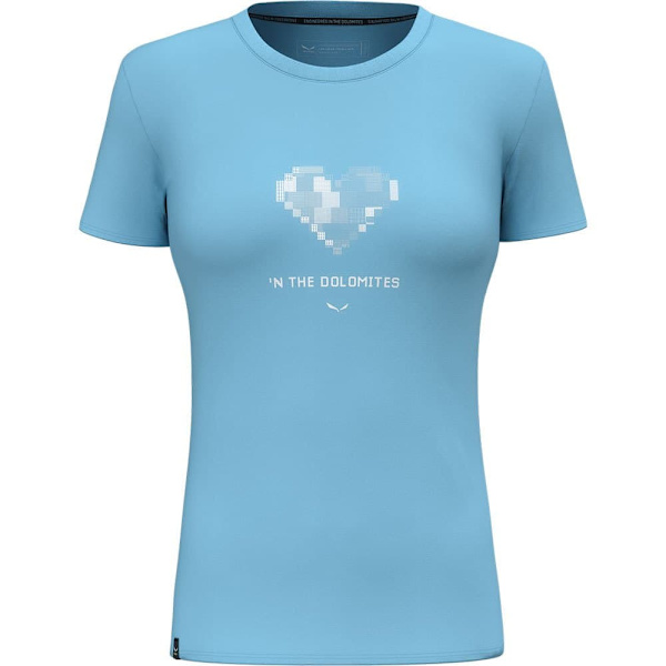 Salewa Pure Heart Dry T-shirt Med Korte ærmer Blå 2XS Kvinde