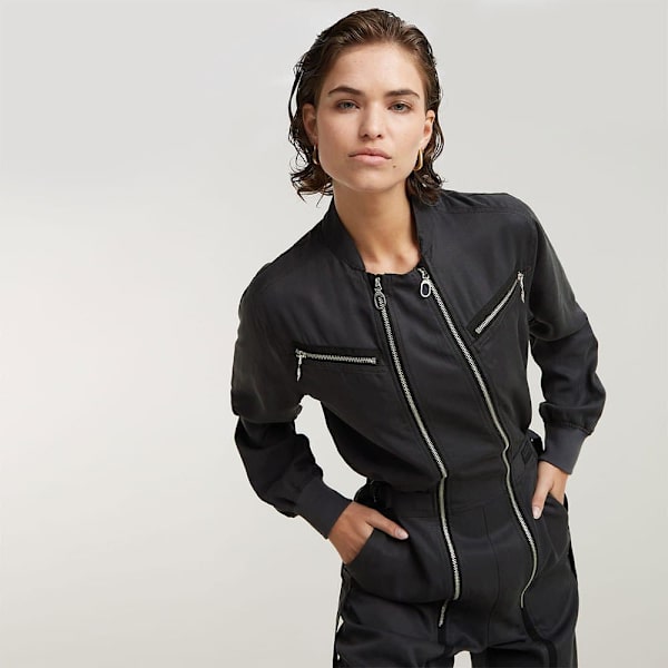 G-star Zip Wide Haalari Sininen XS Nainen