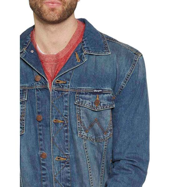 Wrangler Trucker Jakke Western Blå L Mand