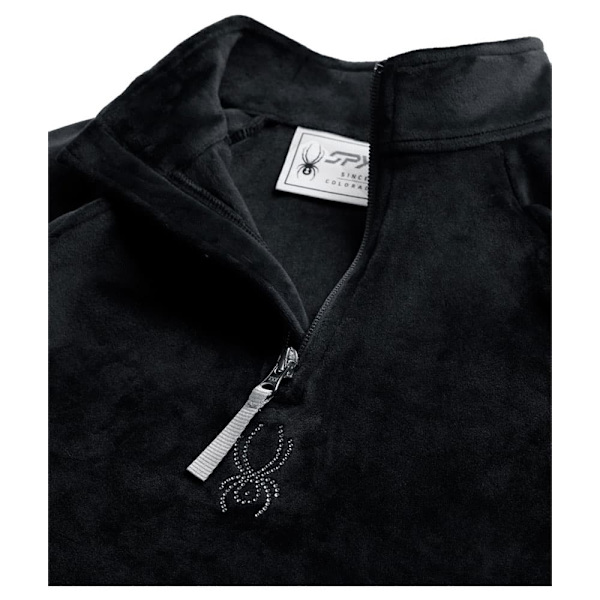 Spyder Shimmer Bug Fleecejakke Med Halv Lynlås Sort M