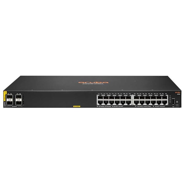 Hpe Växla Aruba 6100 24g Poe+ 4sfp+ Switch Rm M Silver