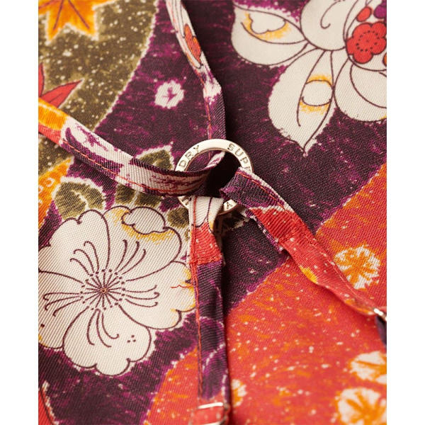 Superdry Printed Slip ärmlös Lång Klänning Orange M Kvinna