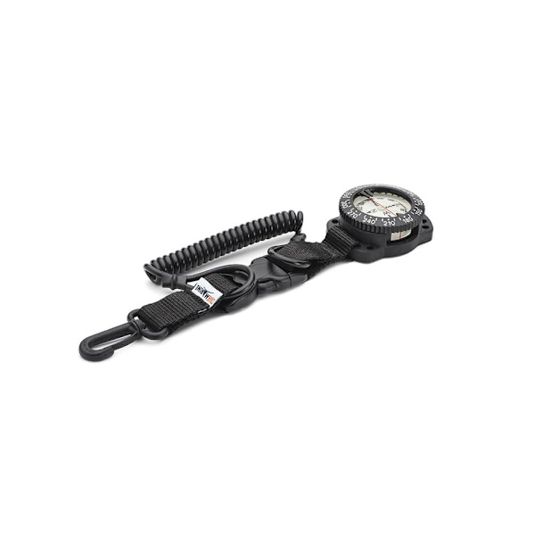 Divemarine Spherical Dive With Polyuretane Coil Lanyard Ø 60 Mm Kompassi Hopeinen