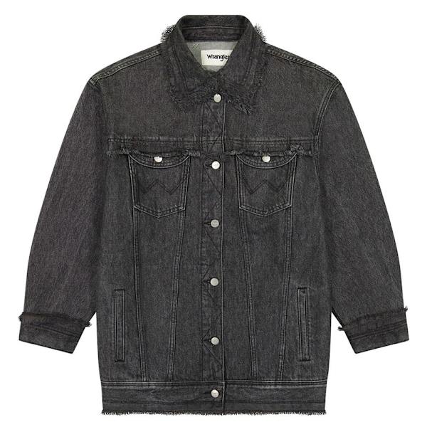 Wrangler Fray Jeansjacka Grå XS Kvinna