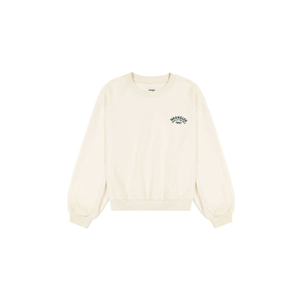 Wrangler 112356457 Sweatshirt Hvid M Kvinde