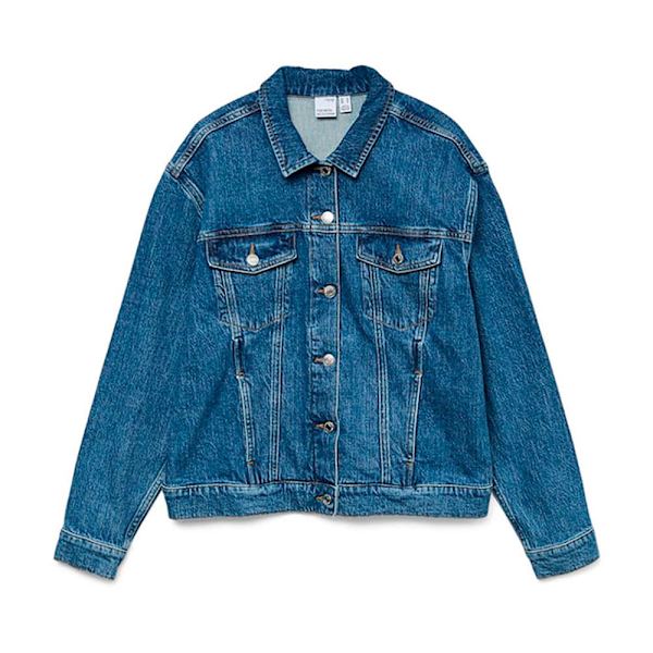 Vero Moda Tessa Oversize Denimjakke Blå L Kvinde
