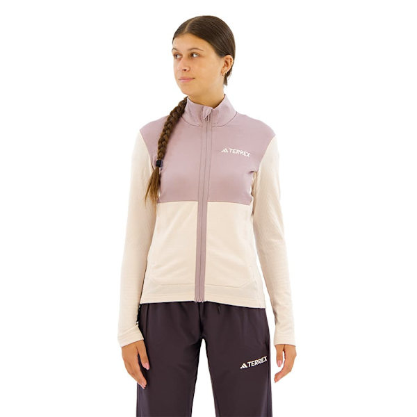 Adidas Terrex Multi Light Fleecejacka Med Dragkedja Vit,Grå XS Kvinna