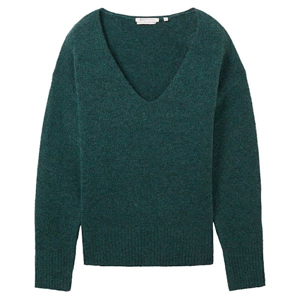 Tom Tailor Tröja Med V-ringning 1038392 Cozy Grönt 2XL Kvinna