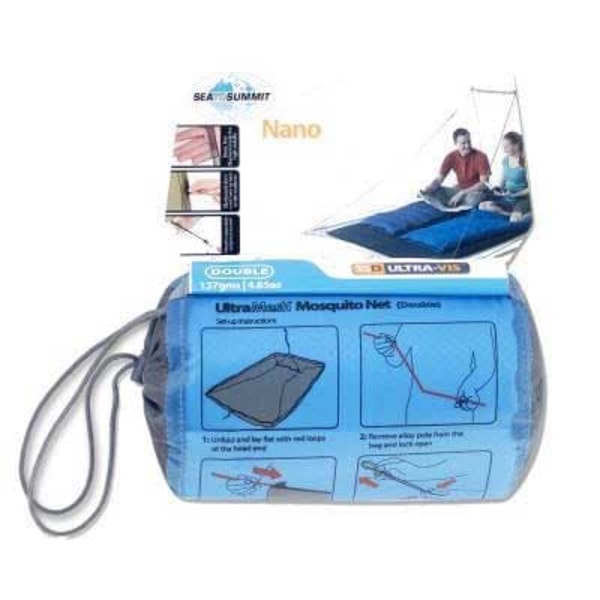 Sea To Summit Pyramid Net Double Nano Mosquito Harmaa 240 x 170 130 cm