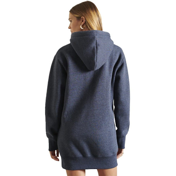 Superdry Hætte Kjole Vintage Logo Embroidered Blå XS Kvinde