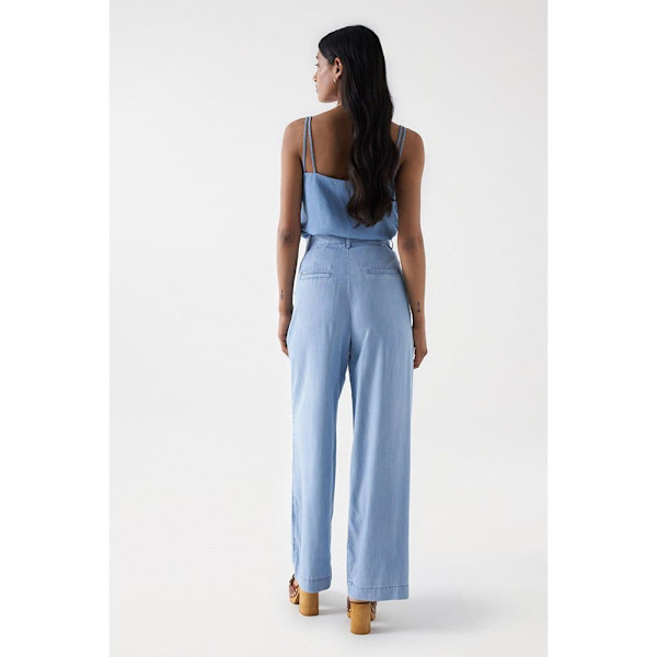 Salsa Jeans Bukser 21008156 Palazzo Fit Blå L / 32 Kvinde