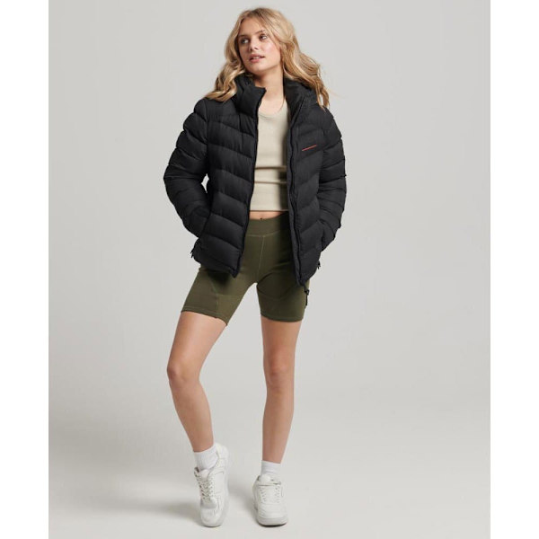 Superdry Vadderad Jacka Microfibre Svart S Kvinna