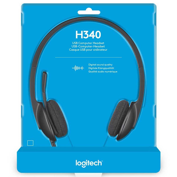 Logitech Hovedtelefoner H340 Sort