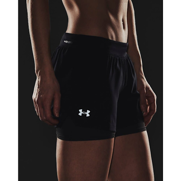 Under Armour Korte Leggings 2 In 1 Iso Chill Run Sort XL Kvinde