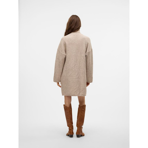 Vero Moda Gemma Kjole Med Lange ærmer Beige S Kvinde