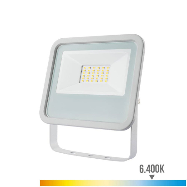 Edm Led Projektør 30w 2100 Lumens 6400k Hvid