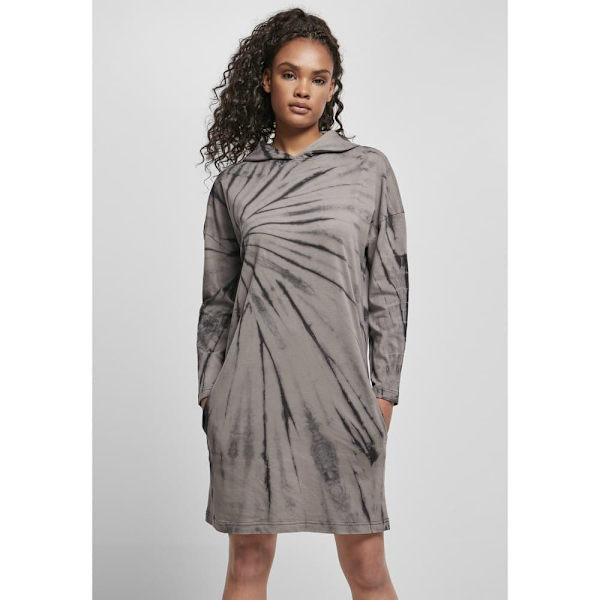 Urban Classics Oversized Hættekjole Tie-dye Sort S Kvinde