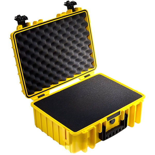 B&w Outdoor Case Type 5000 With Pre-cut Foam Insert Keltainen