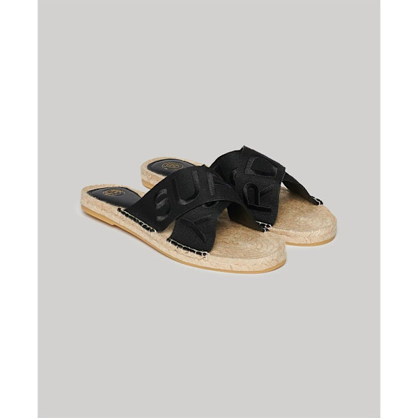 Superdry Cross Strap Espadriller Sort EU 37 Kvinde