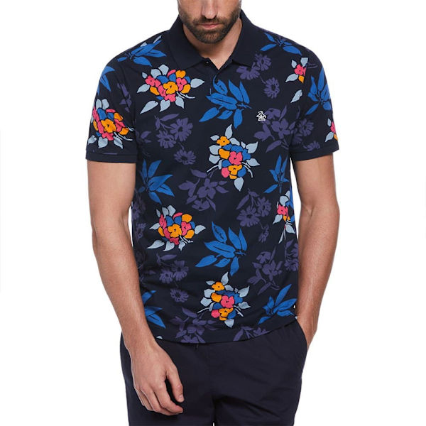 Original Penguin Aop Floral Kortærmet Polo Flerfarvet L Mand