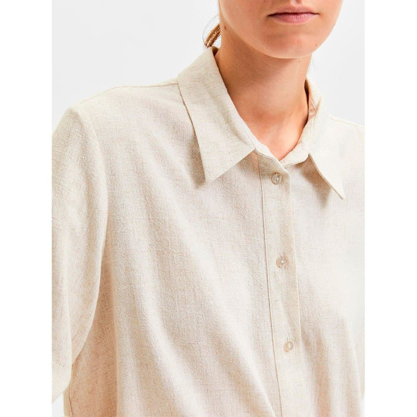 Selected Lang ærmet Skjorte Viva Beige 40 Kvinde