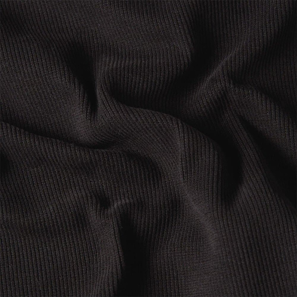 G-star Ergonomic Slim Rib Kjole Med Lange ærmer Sort XS Kvinde