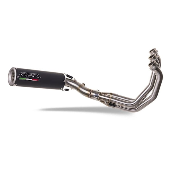 Gpr Exhaust Systems M3 Black Titanium Triumph Trident 660 2021-2024 E5 Round Low Icke-homologiserat Komplett Avgassystem Silver Not Homologated