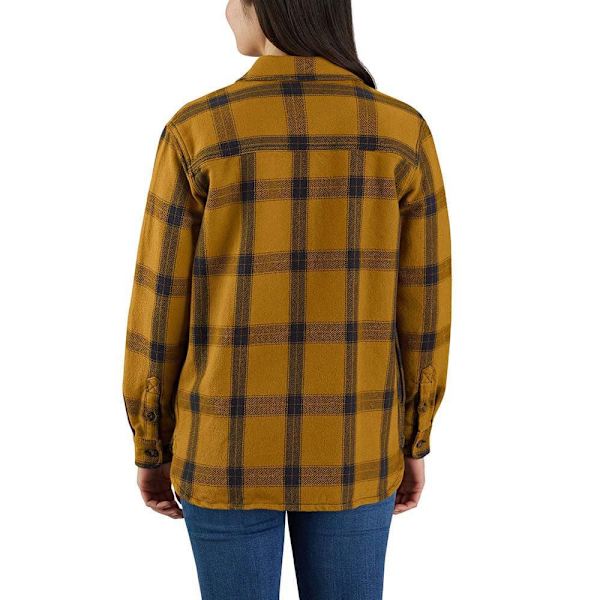 Carhartt Langærmet Skjorte Med Løs Pasform Twill Plaid Gul M