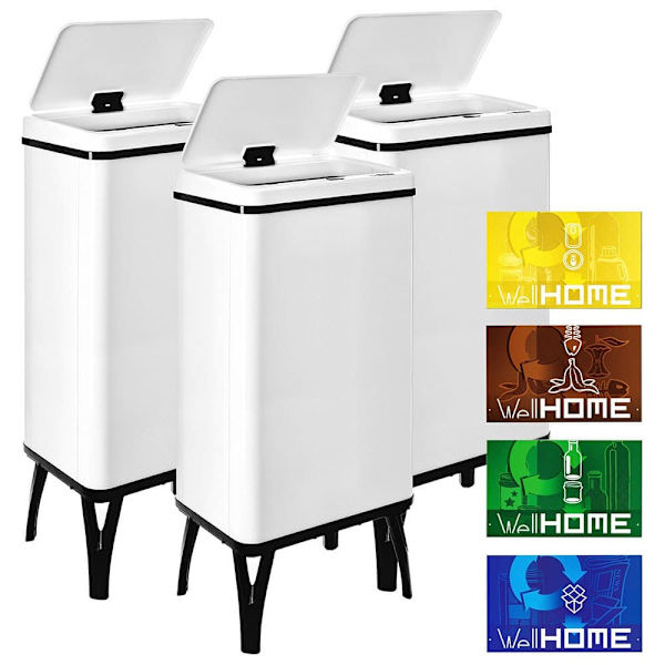 Wellhome Smarte Skraldespande 50l 3 Enheder
