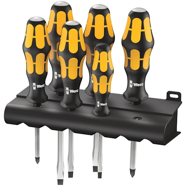 Wera 932/6 Kraftform Plus 6 Bitar Gul