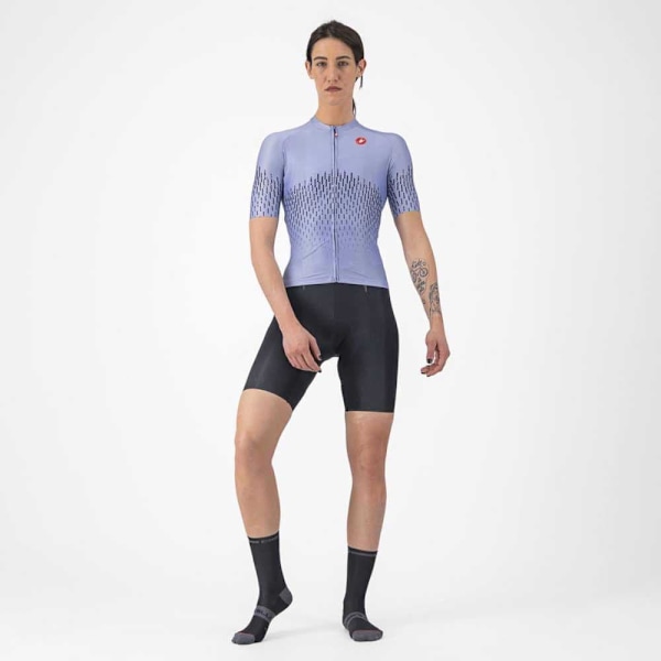 Castelli Aero Pro Korta ärmar Cykeltröja Lila XS Kvinna
