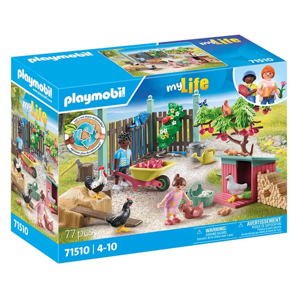 Playmobil Little Chicken Farm In The Tiny House Garden Construction Game