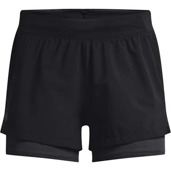 Under Armour Korte Leggings 2 In 1 Iso Chill Run Sort XL Kvinde