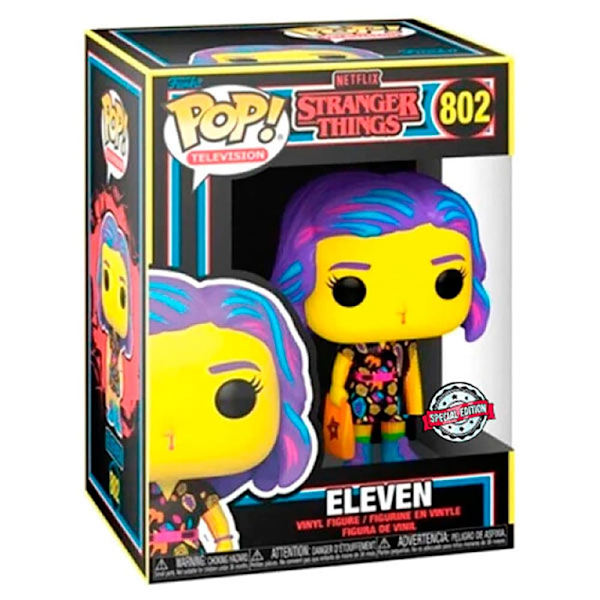 Funko Pop Stranger Things Eleven In Mall Outfit Black Light Exclusive Flerfärgad