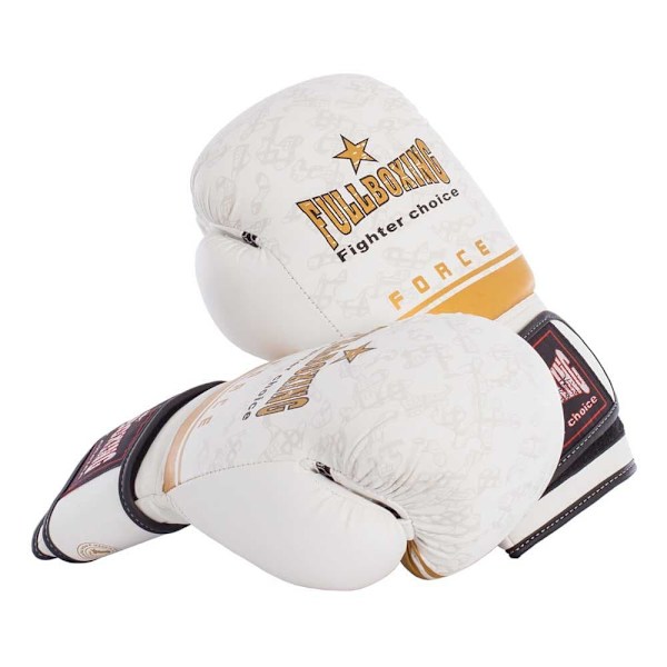Fullboxing Keinonahkaiset Nyrkkeilyhanskat Force Valkoinen 12 oz