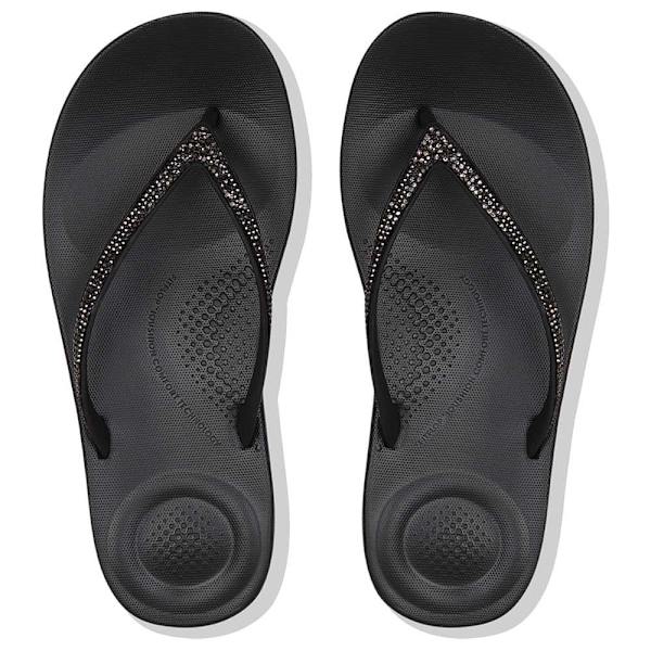 Fitflop Klipklapper Iqushion Sparkle Sort EU 37 Kvinde