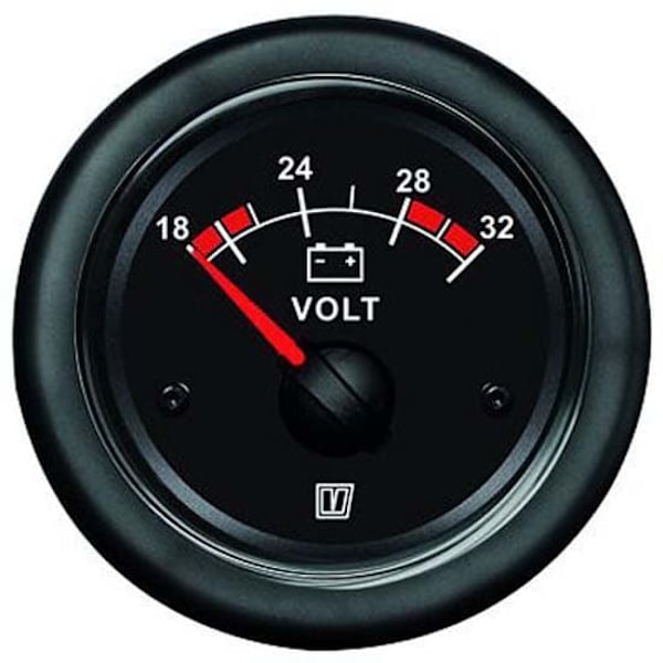 Vetus Voltmeter 20-32v Søvfarvet 52 mm