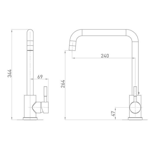 Artic Nickel Single-handle Sink Mixer
