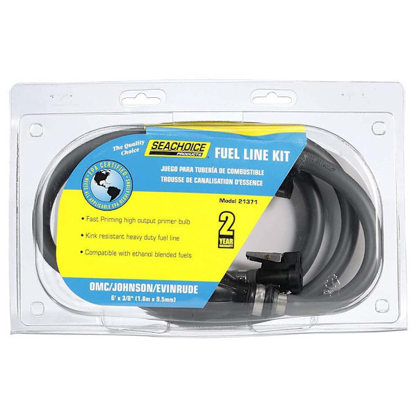 Seachoice Brændstofledningssæt Omc/johnson/envirude Sort 3/8´´