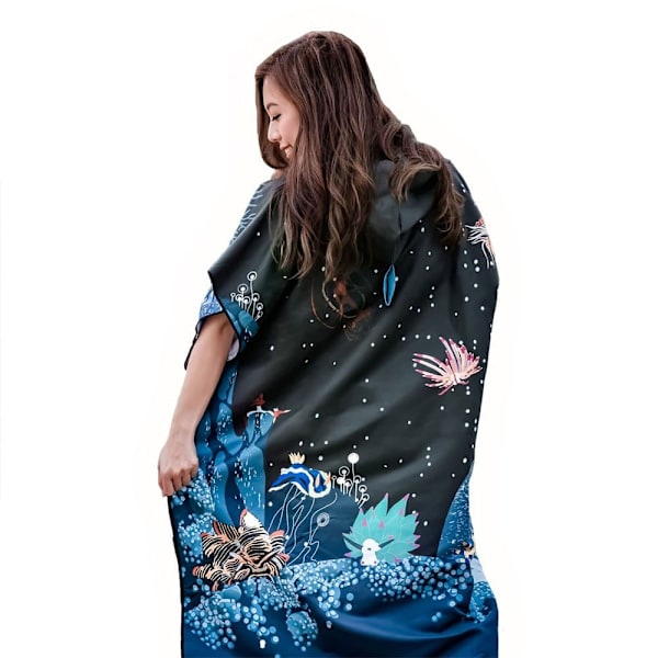 Oceanarium Kappe Poncho Nudibranch Sort