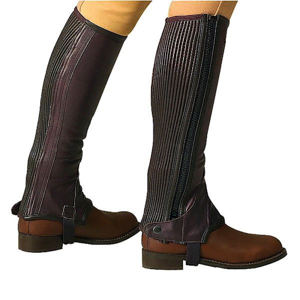 Equitheme Läder Half Chaps Brun 2XS