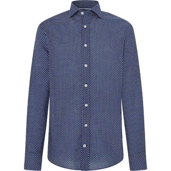 Hackett Geo Floral Skjorta Med Långa ärmar Blå XL Man