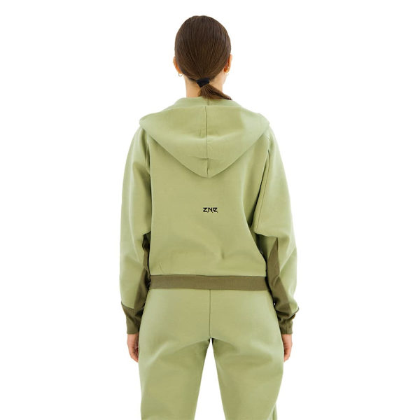 Adidas Z.n.e Sweatshirt Med Dragkedja Grönt S / Regular Kvinna